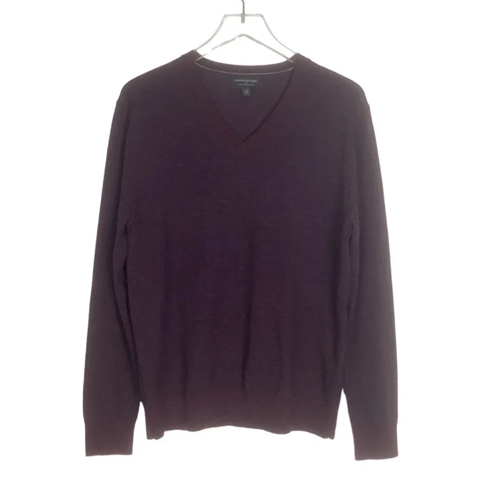 Banana Republic Men's Merino Wool V Neck‎ Sweater M